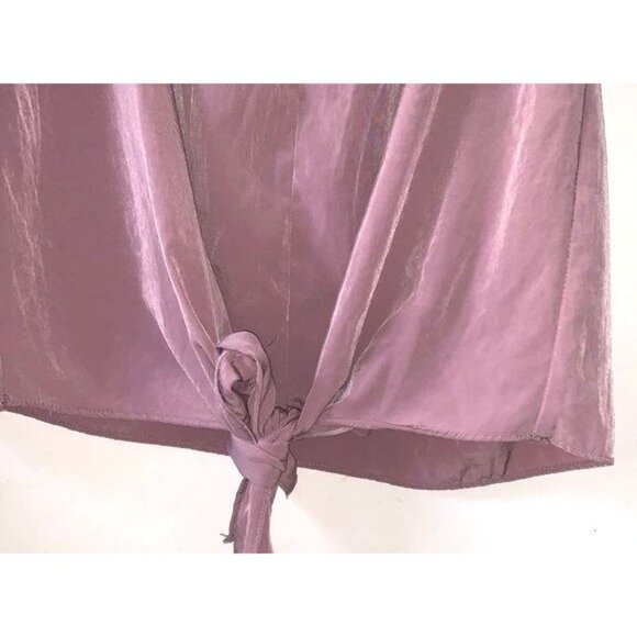 Gap Womens Pink V-Neck Sleeveless Tie Front Blouse L - Picture 6 of 7